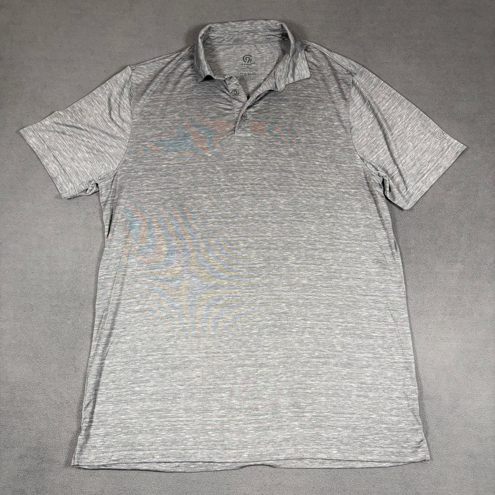 C9 Champion Polo Shirt Mens Size M Gray Space Dye Performance Short Sleeve